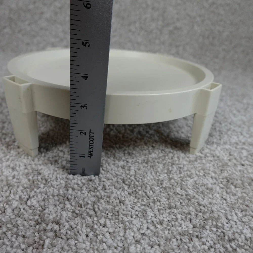 Tupperware Divide-A-Rack Pie and Cake Stacker Tray Almond Cream 1866-7